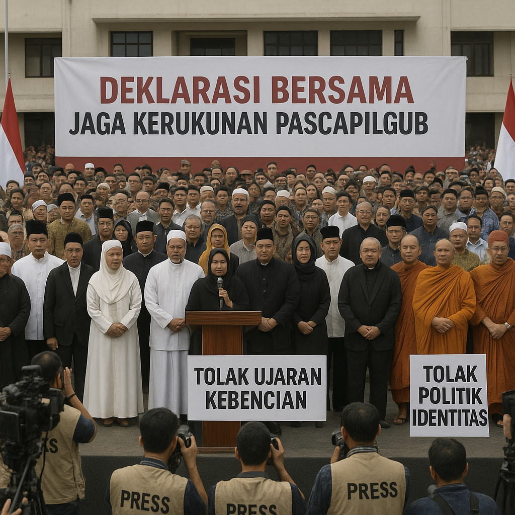 Tokoh Lintas Agama Jatim Gelar Deklarasi Bersama Jaga Kerukunan Pascapilgub