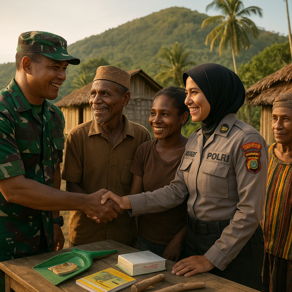 TNI-Polri Tingkatkan Pendekatan Soft Power lewat Program Bhabinkamtibmas dan Babinsa di Papua