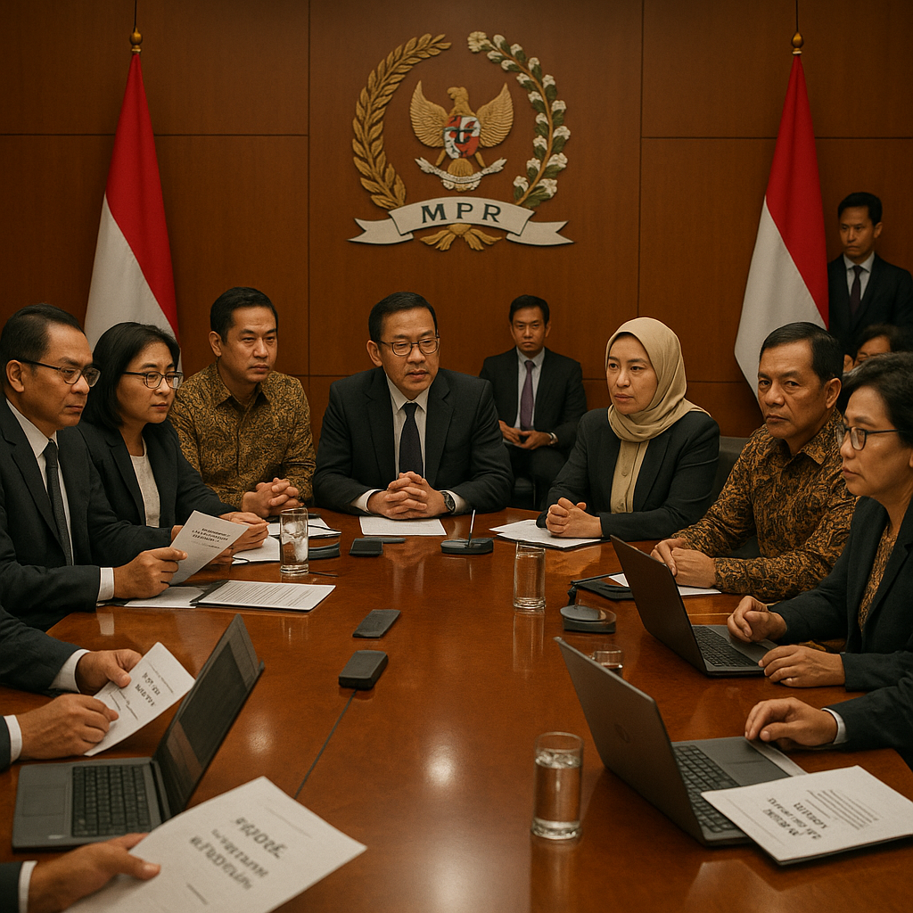 Pertemuan Pimpinan MPR dari Berbagai Fraksi Bahas Rancangan Modul Pendidikan Kebangsaan