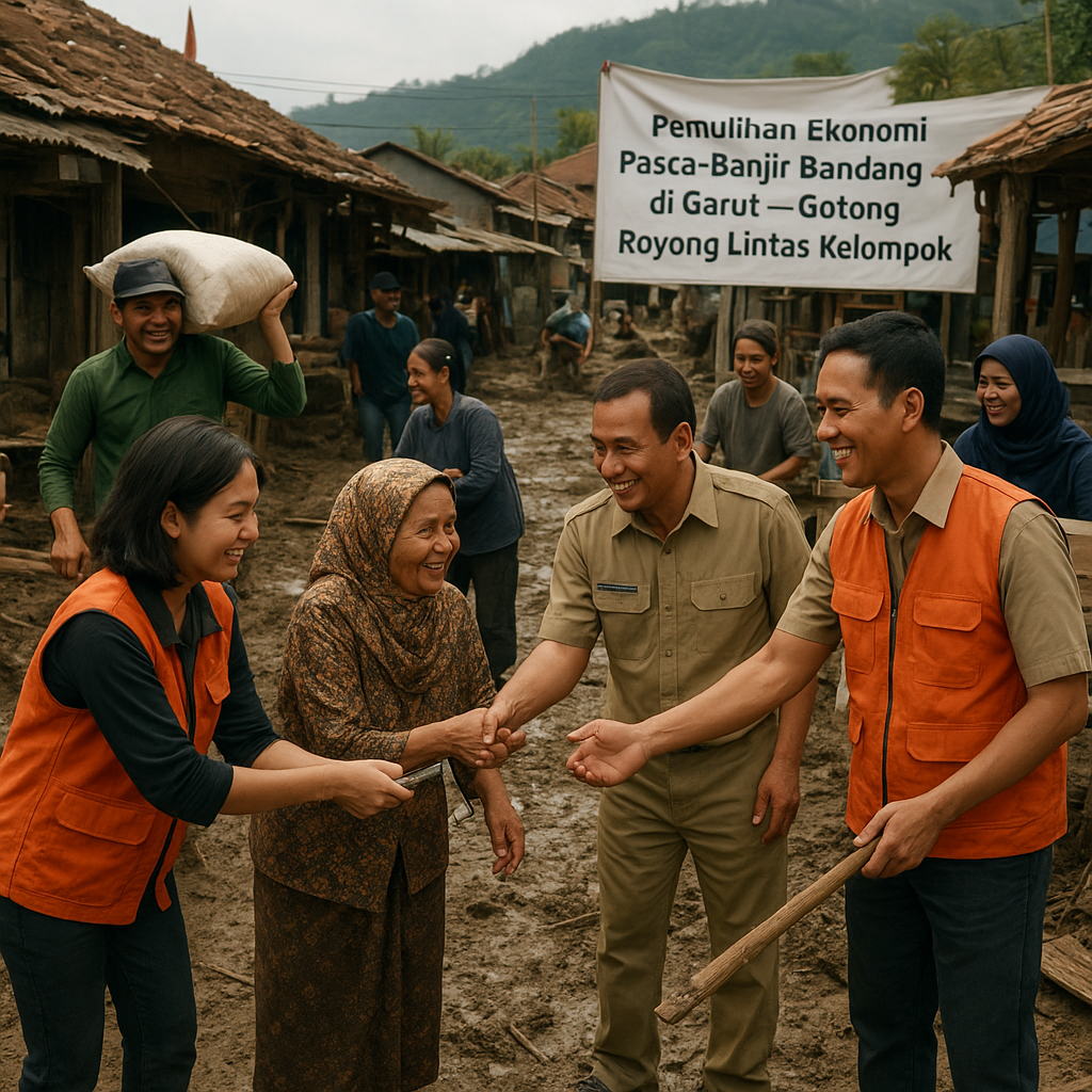 Pemulihan Ekonomi Pasca-Banjir Bandang di Garut Dijadikan Contoh Kolaborasi Lintas Kelompok