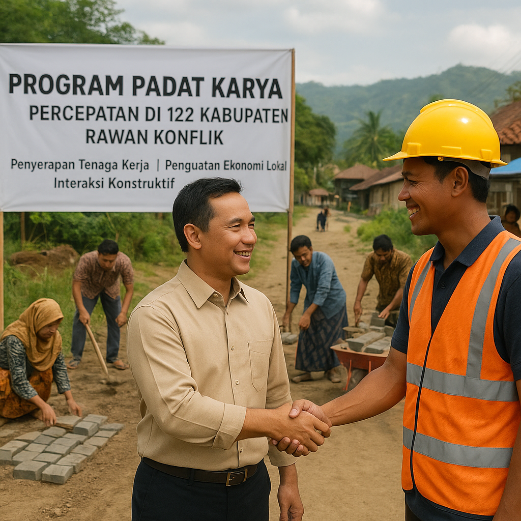 Pemerintah Percepat Program Padat Karya di 122 Kabupaten Rawan Konflik