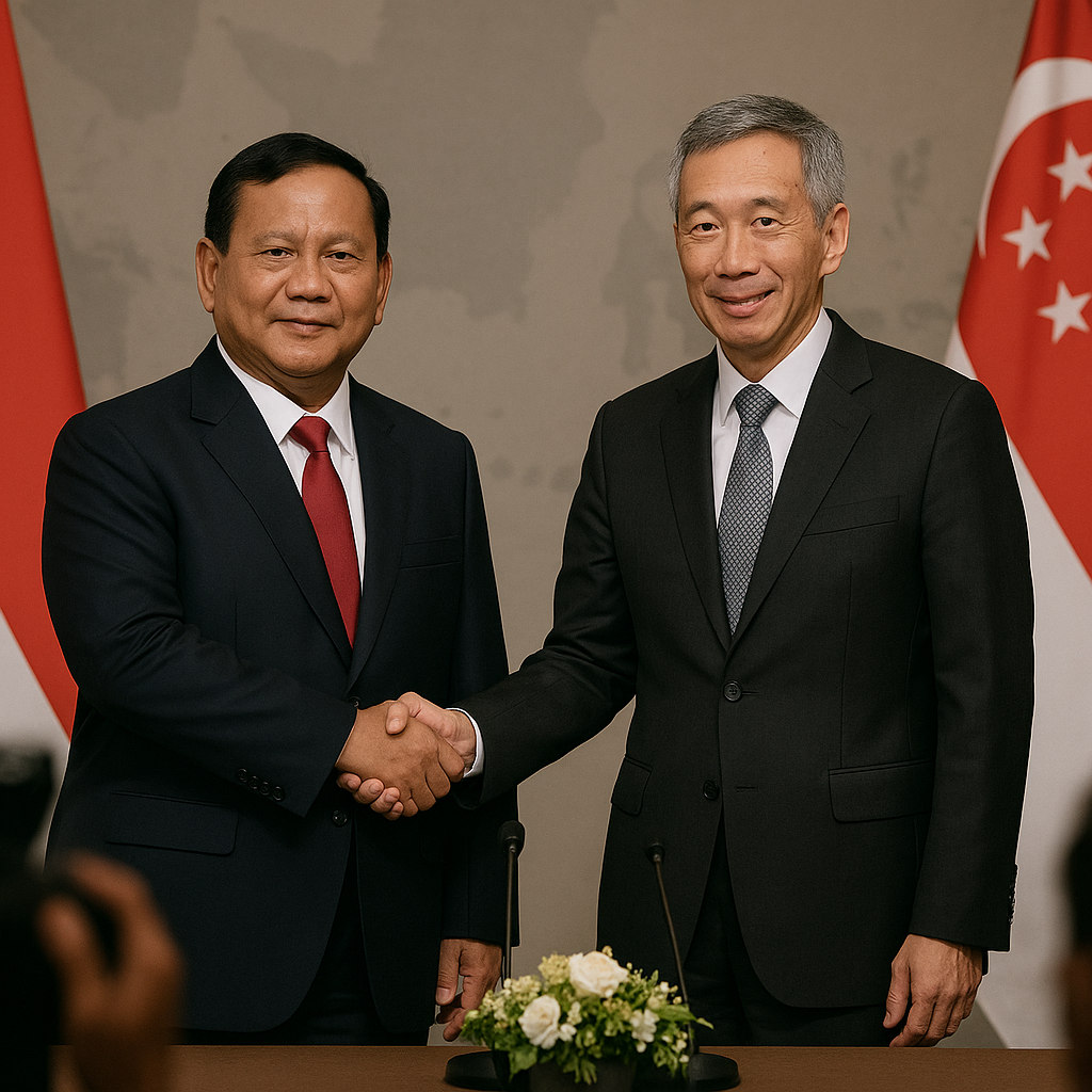 Prabowo dan Singapura Tegaskan Komitmen Jaga Perdamaian Kawasan serta Keamanan Selat Malaka