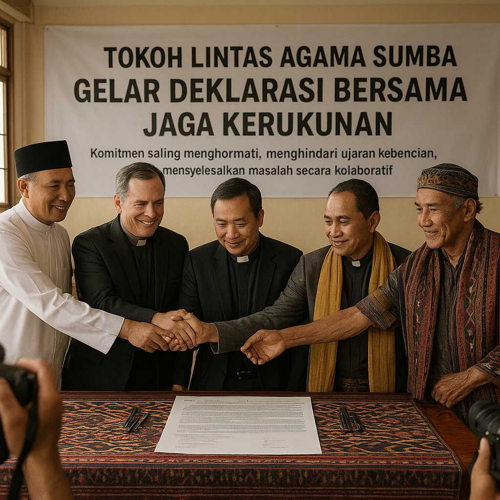 Tokoh Lintas Agama Sumba Gelar Deklarasi Bersama Jaga Kerukunan