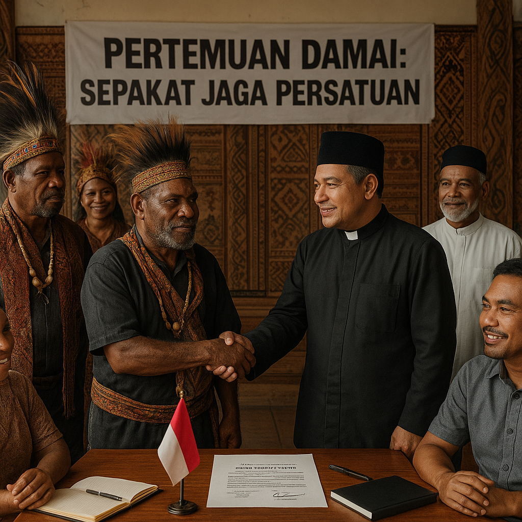 Pemuka Adat dan Tokoh Agama di Papua Gelar Pertemuan Damai, Sepakat Jaga Persatuan