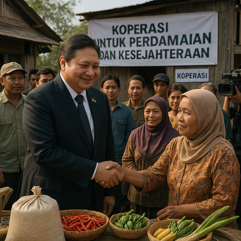 Menko Airlangga Dorong Koperasi Jadi Perekat Ekonomi di Daerah Rawan Konflik