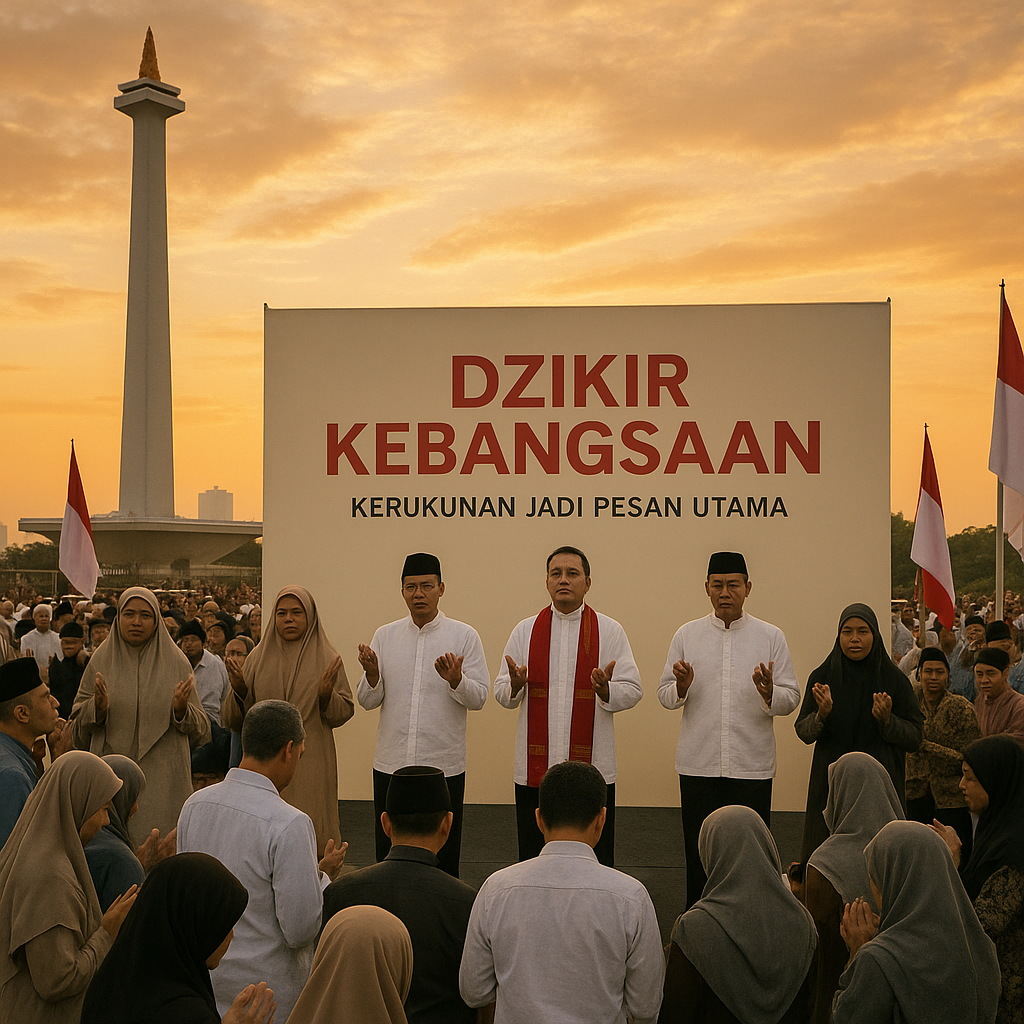 Kerukunan Jadi Pesan Utama Dzikir Kebangsaan di Monas
