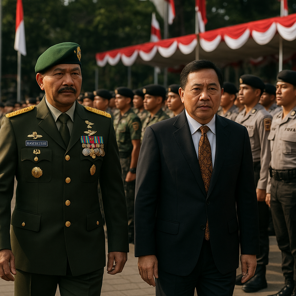 Panglima TNI Dampingi Menko Polkam Pastikan Keamanan Nasional Terkendali Jelang HUT RI