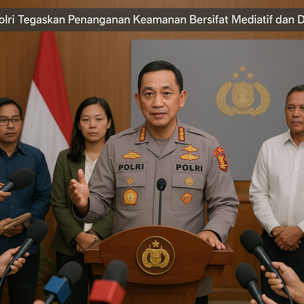 Kapolri Tegaskan Penanganan Keamanan Bersifat Mediatif dan Dialogis