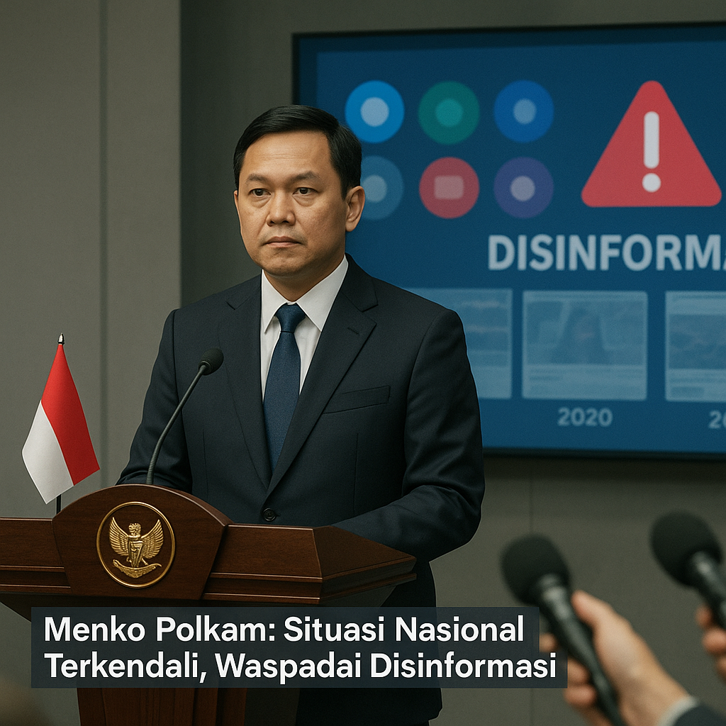 Menko Polkam Sebut Situasi Nasional Terkendali, Masyarakat Diminta Waspadai Disinformasi