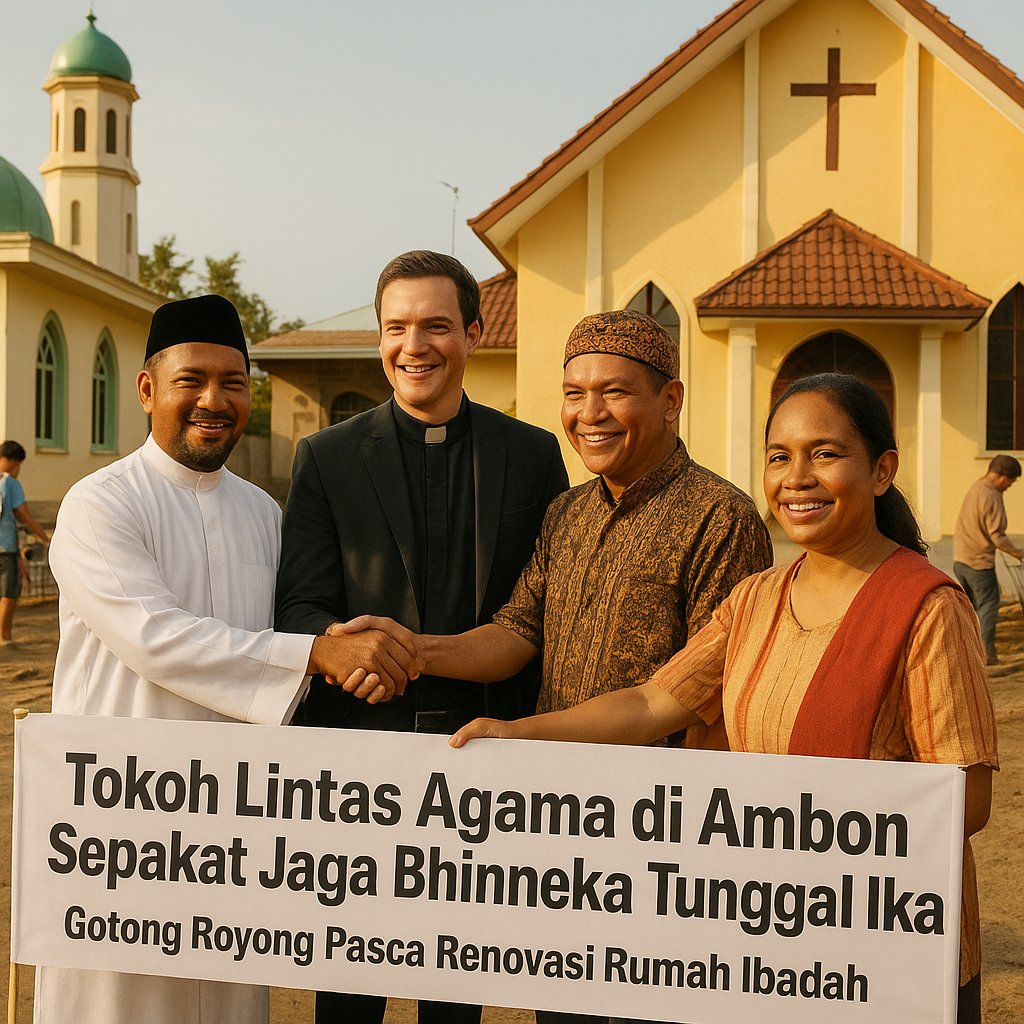 Tokoh Lintas Agama di Ambon Sepakat Jaga Bhinneka Tunggal Ika Pasca-Renovasi Rumah Ibadah