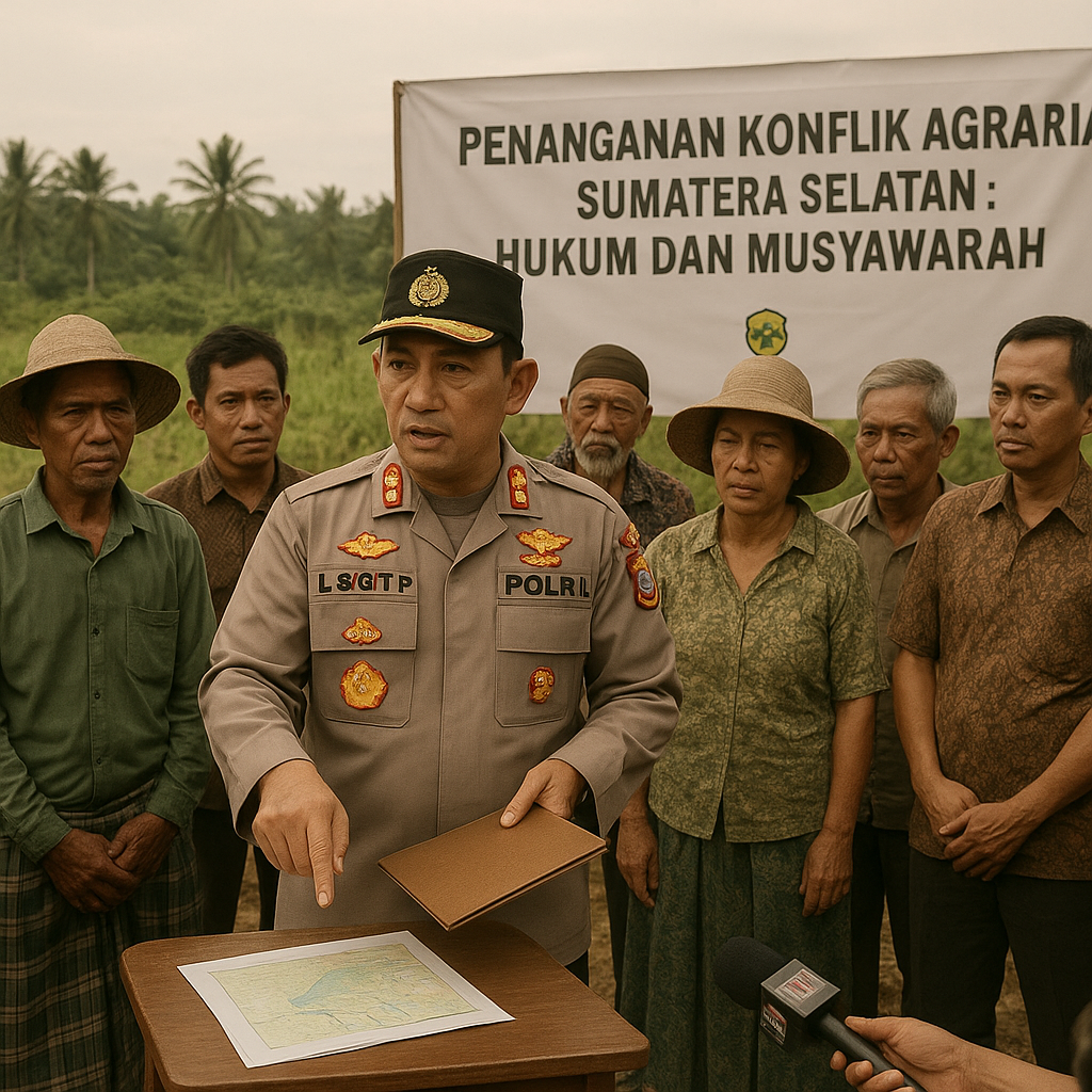 Kapolri Tinjau Penanganan Konflik Agraria di Sumatra Selatan, Tekankan Pendekatan Hukum dan Musyawarah