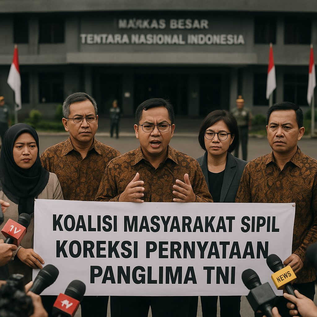 Koalisi Masyarakat Sipil Desak Panglima TNI Koreksi Pernyataan soal Tanggung Jawab Keamanan