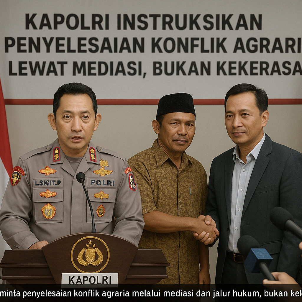 Kapolri Instruksikan Penyelesaian Konflik Agraria Lewat Mediasi, Bukan Kekerasan