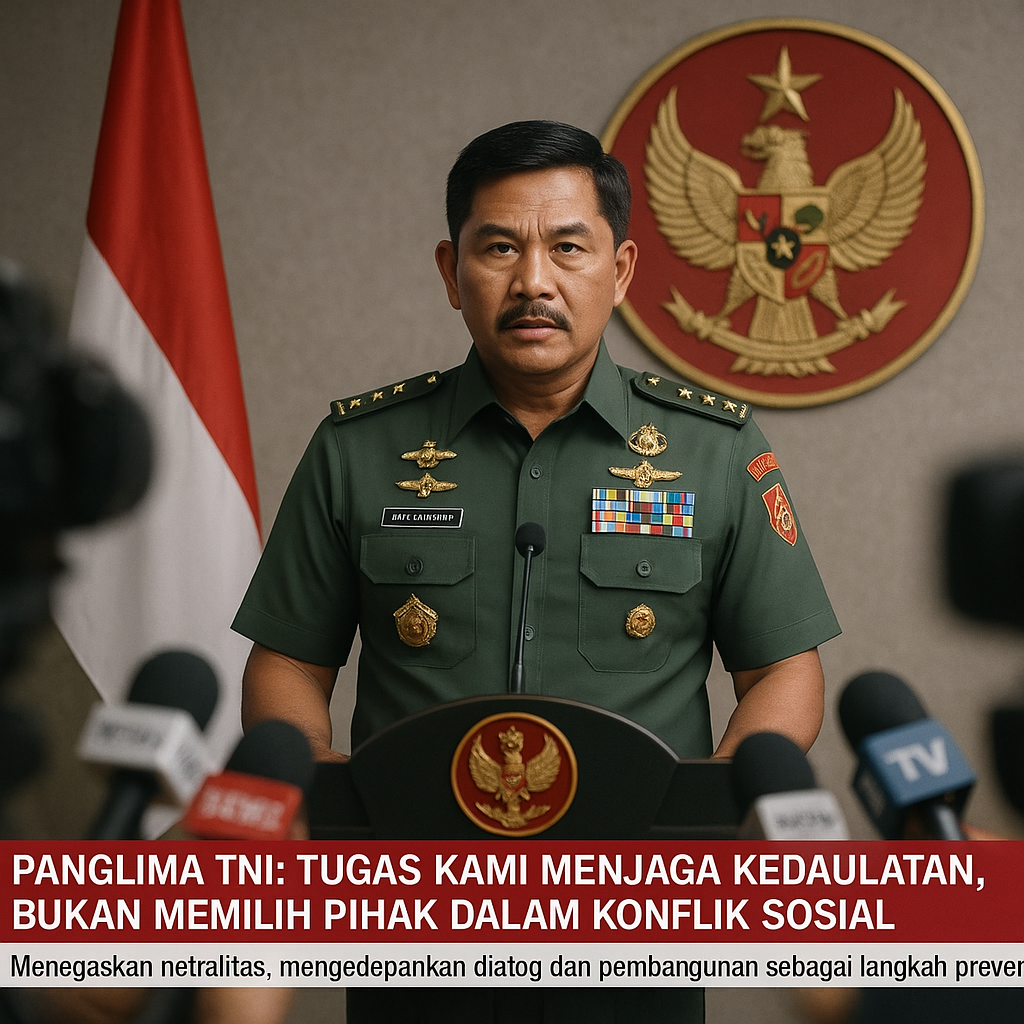 Panglima TNI: Tugas Kami Menjaga Kedaulatan, Bukan Memilih Pihak dalam Konflik Sosial