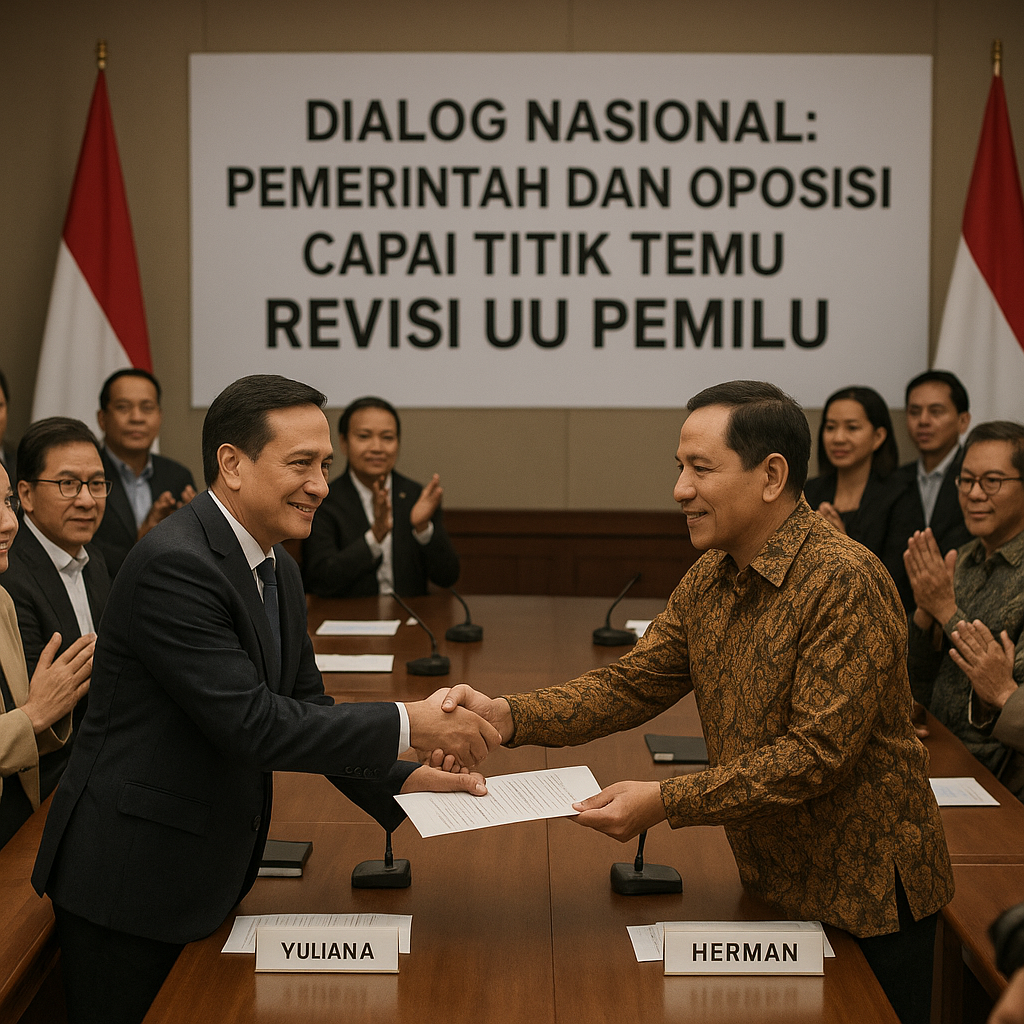 Dialog Nasional Antara Pemerintah dan Kelompok Oposisi Capai Titik Temu soal Revisi UU Pemilu