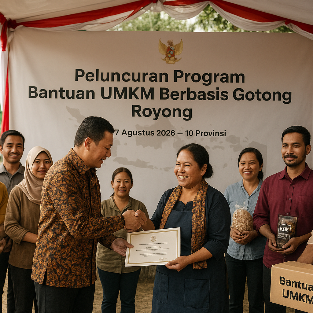 Ekonomi Kerakyatan Jadi Perekat Sosial: Program Bantuan UMKM Berbasis Gotong Royong Diluncurkan di 10 Provinsi