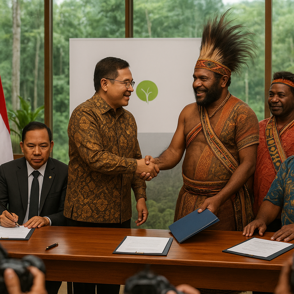 Pemerintah dan Kelompok Masyarakat Adat Sepakati Pengelolaan Hutan Bersama di Papua untuk Cegah Konflik Agraria
