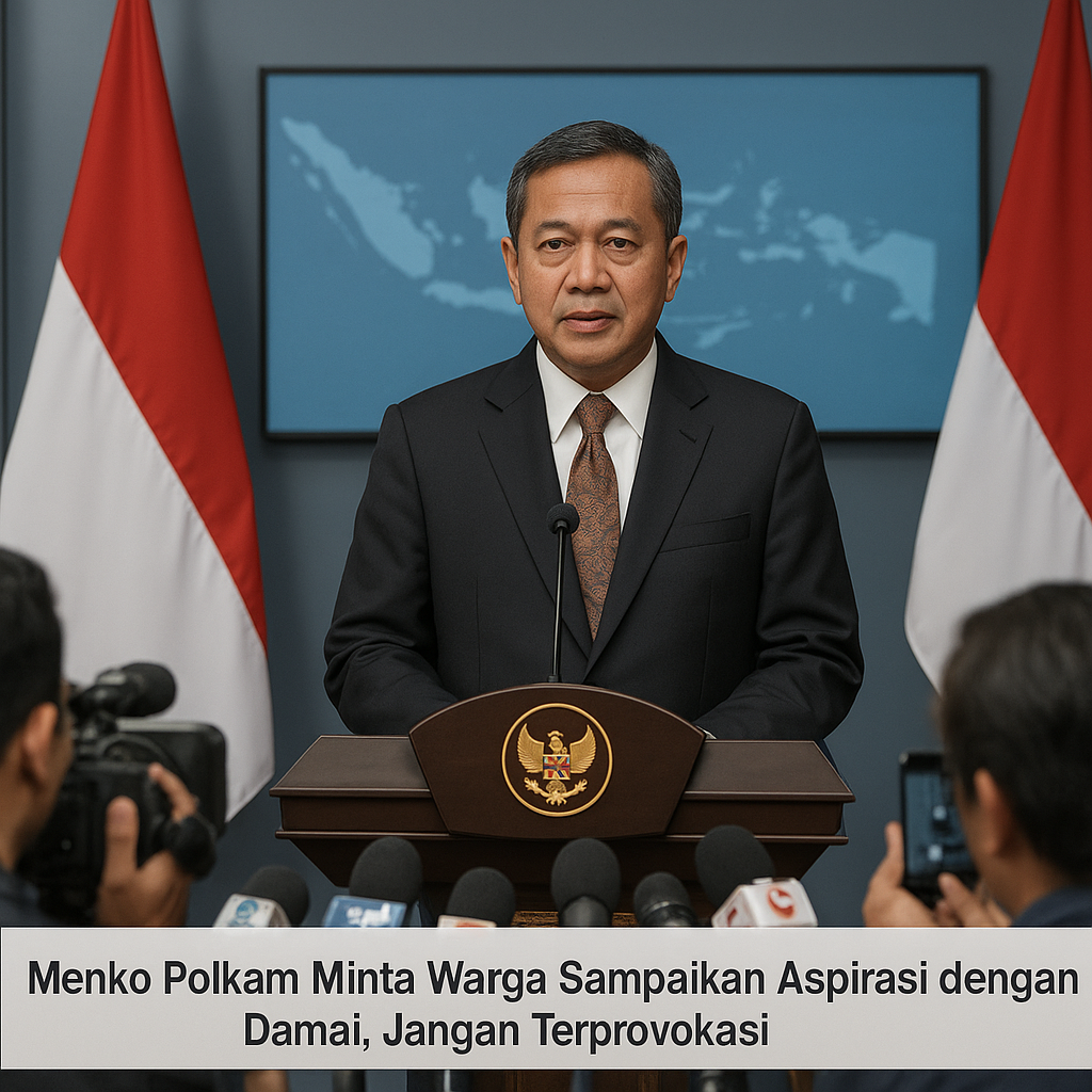 Menko Polkam Minta Warga Sampaikan Aspirasi dengan Damai, Jangan Terprovokasi