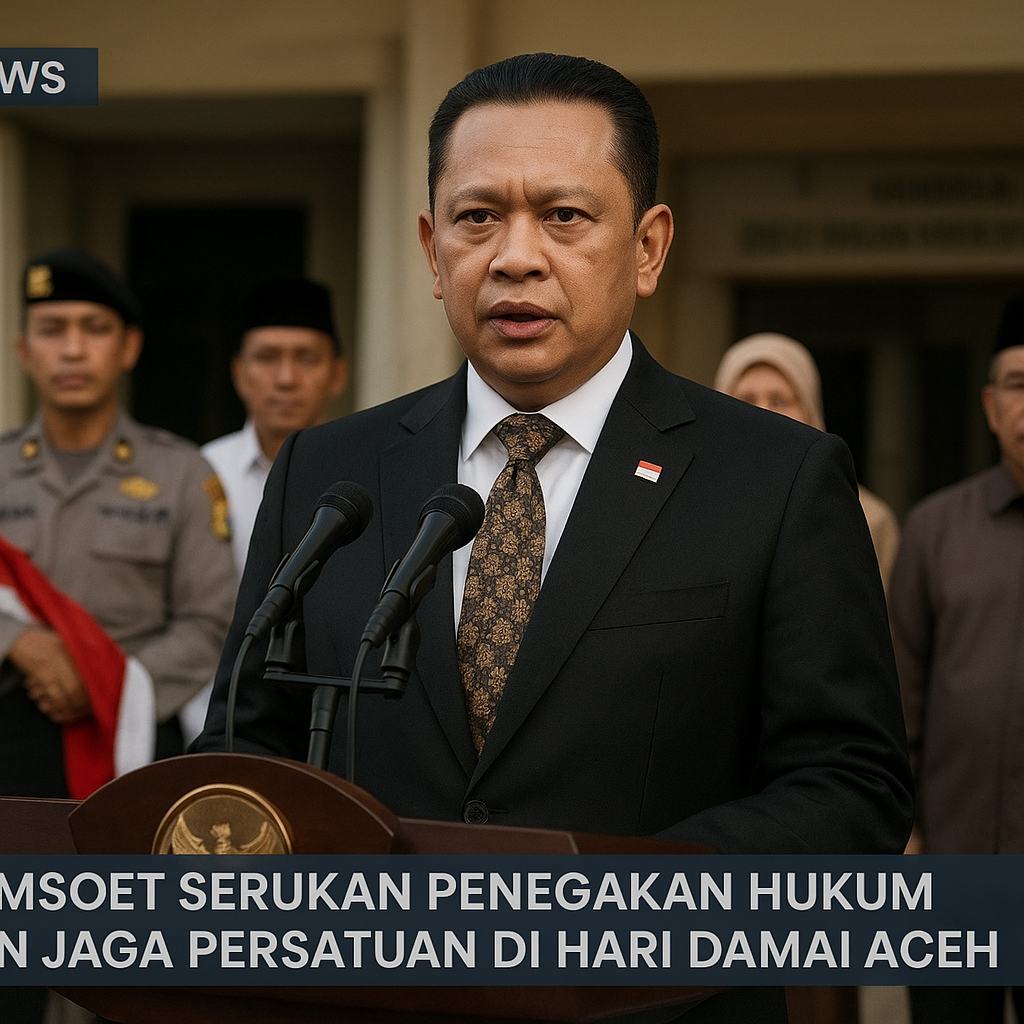 Bamsoet Serukan Penegakan Hukum dan Jaga Persatuan di Hari Damai Aceh