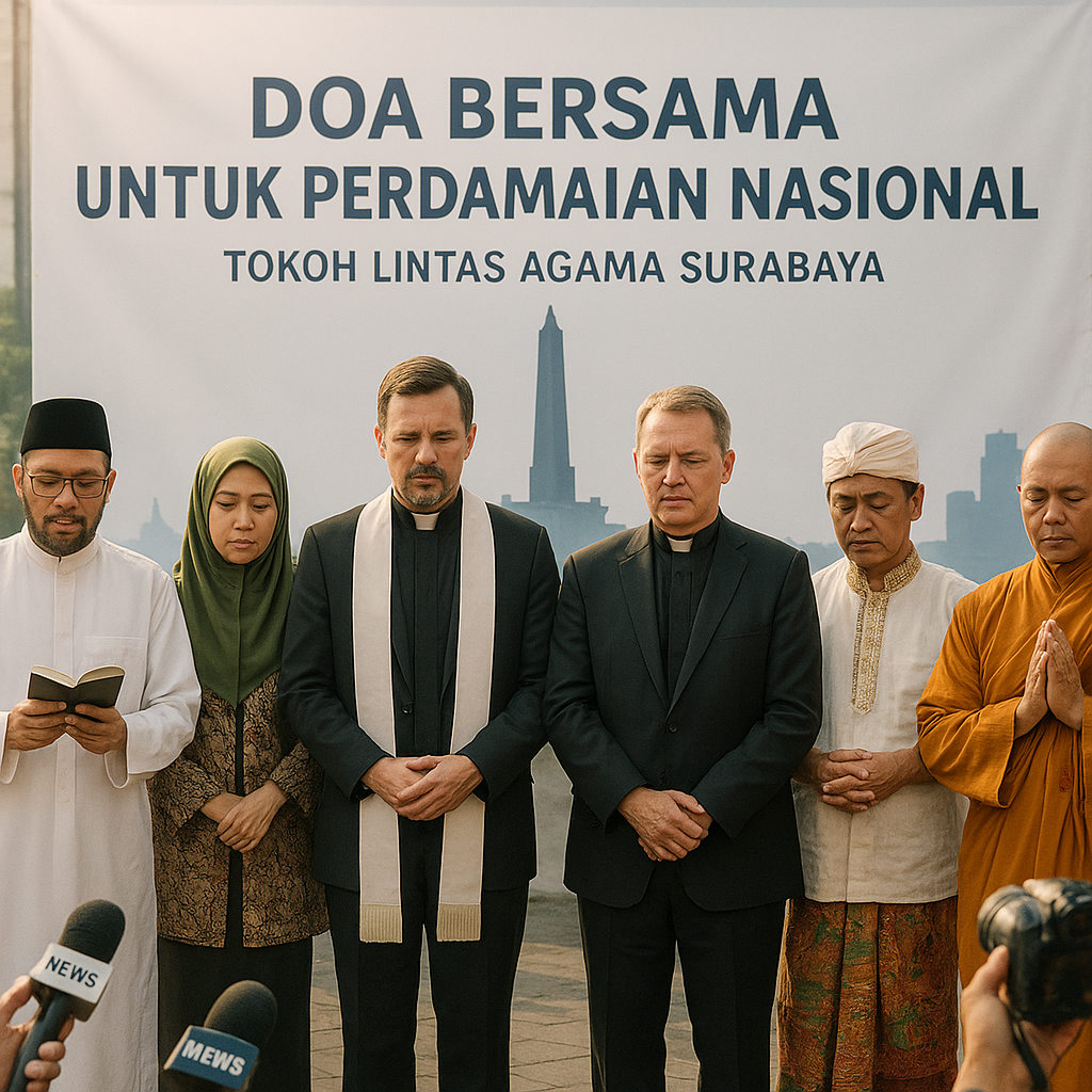 Tokoh Lintas Agama di Surabaya Gelar Doa Bersama untuk Perdamaian Nasional