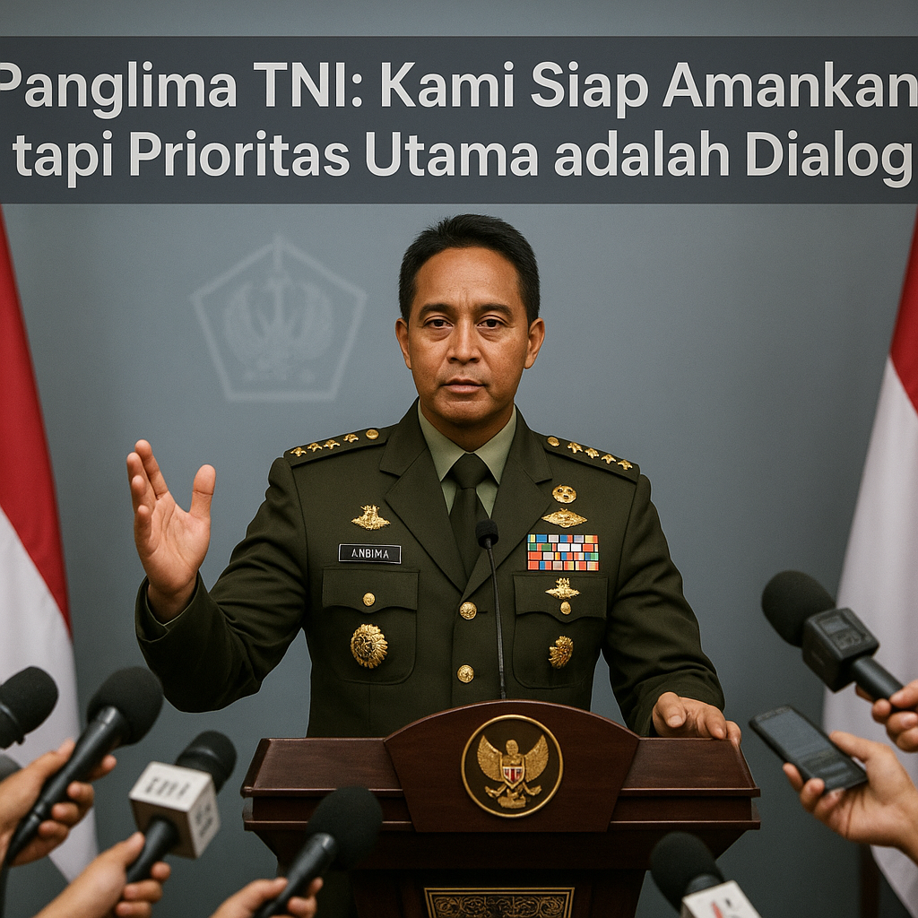 Panglima TNI: Kami Siap Amankan, tapi Prioritas Utama adalah Dialog