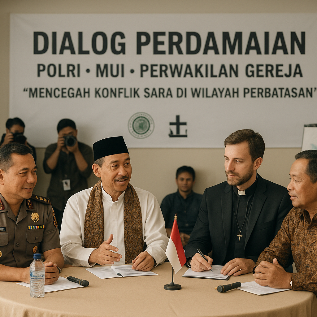 Polisi dan Tokoh Agama Gelar Dialog Cegah Konflik SARA di Wilayah Perbatasan