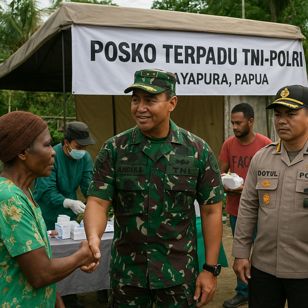 Panglima TNI Tinjau Posko Terpadu di Papua, Tekankan Pendekatan Kemanusiaan