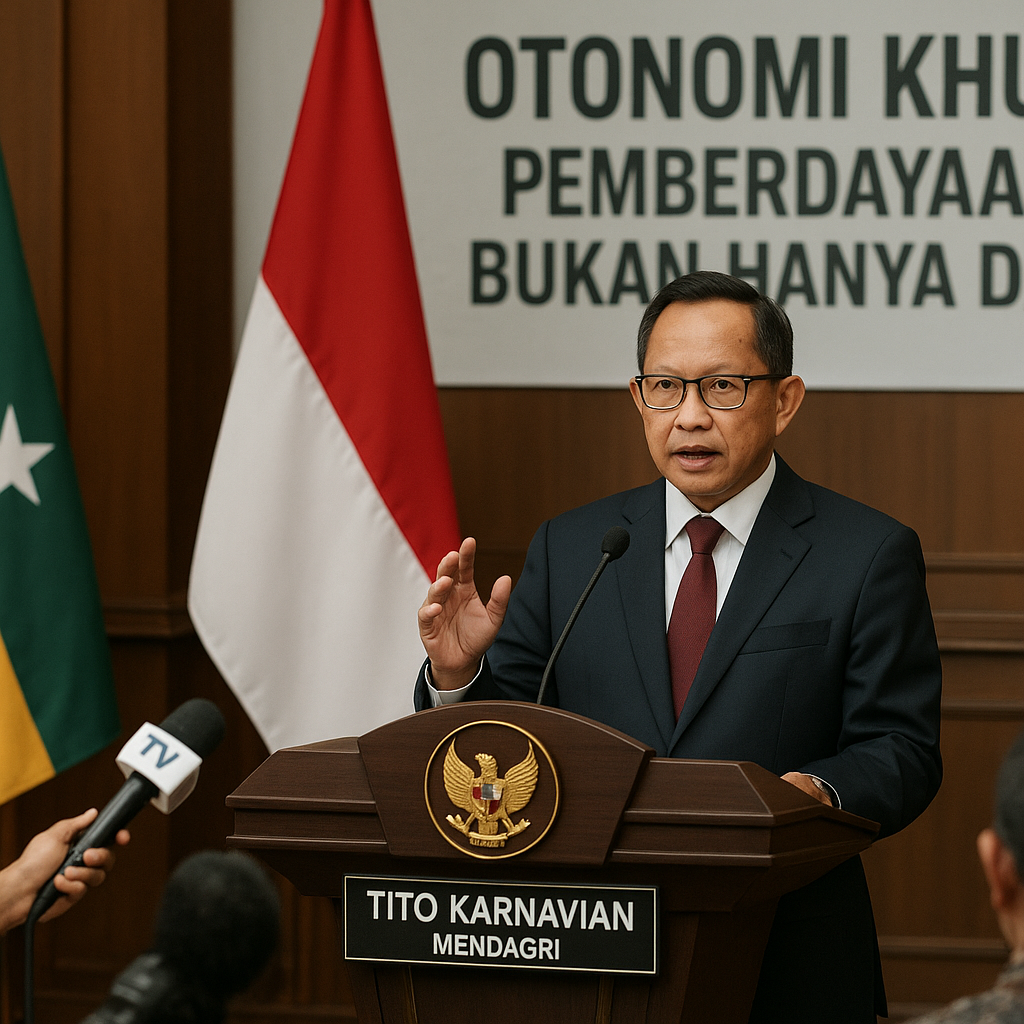 Mendagri: Otonomi Khusus Jangan Hanya Soal Dana, Tapi Pemberdayaan