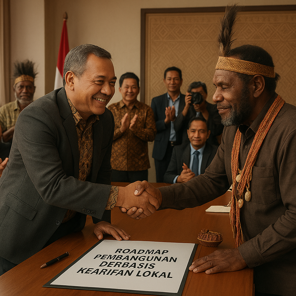 Pemerintah dan Tokoh Adat Papua Sepakati Roadmap Pembangunan Berbasis Kearifan Lokal
