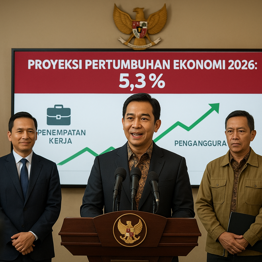 Pemerintah Optimis Pertumbuhan Ekonomi 2026 Capai 5,3%, Tekan Angka Pengangguran