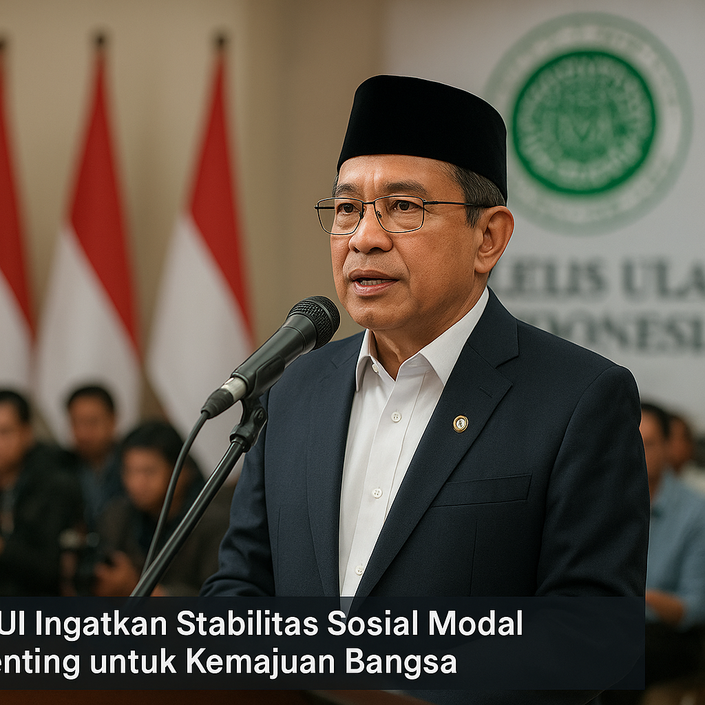 MUI Ingatkan Stabilitas Sosial Modal Penting untuk Kemajuan Bangsa