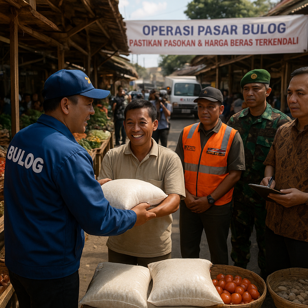 Jajaran BULOG Seluruh Indonesia Turun Serentak ke Pasar, Pastikan Pasokan dan Harga Beras Terkendali