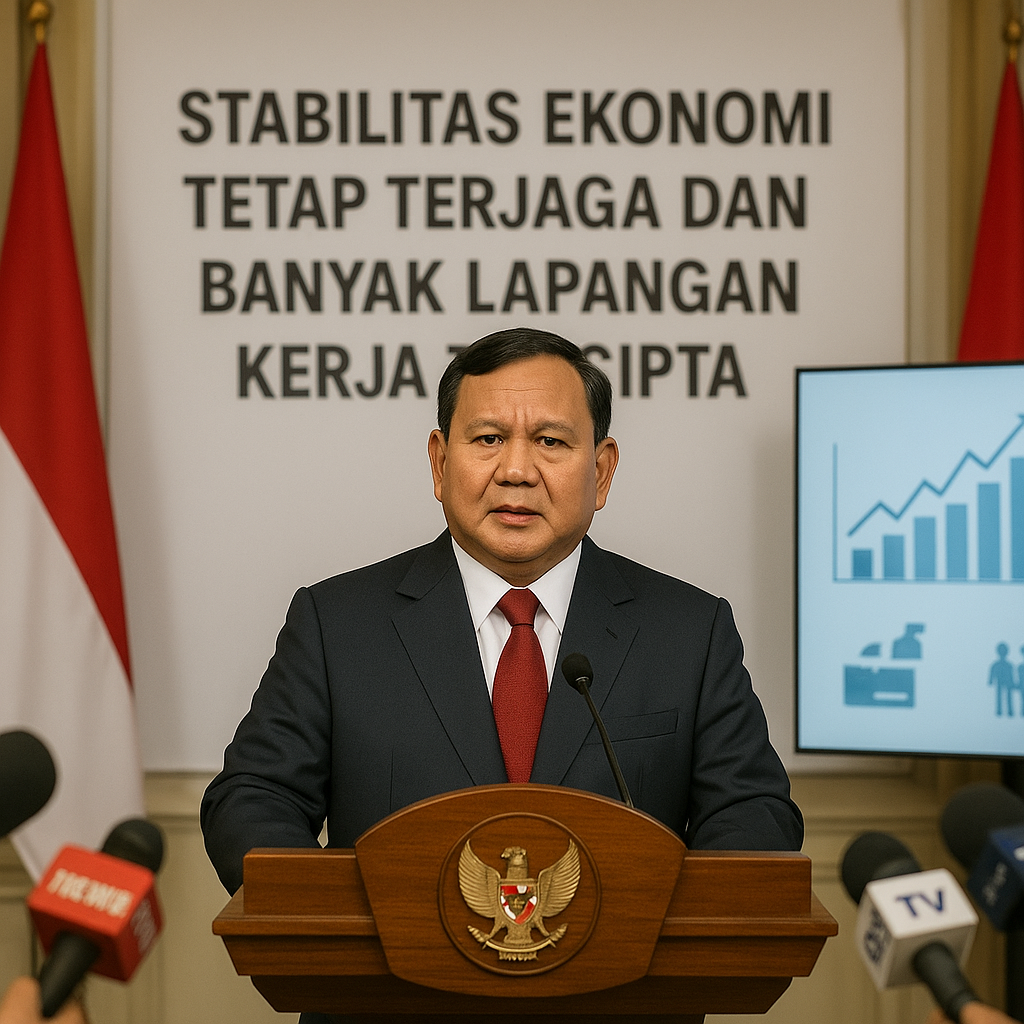 Prabowo: Stabilitas Ekonomi Tetap Terjaga dan Banyak Lapangan Kerja Tercipta