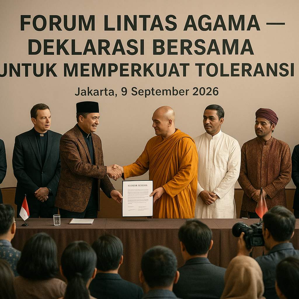 Forum Lintas Agama Sepakati Deklarasi Bersama untuk Perkuat Toleransi di Tengah Masyarakat Majemuk