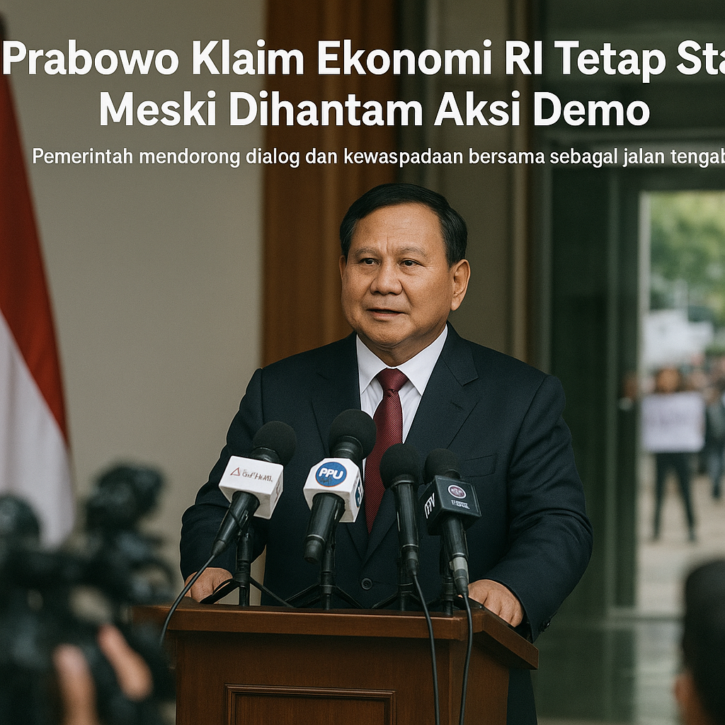Prabowo Klaim Ekonomi RI Tetap Stabil Meski Dihantam Aksi Demo