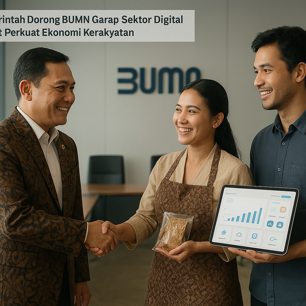 Pemerintah Dorong BUMNa Garap Sektor Digital untuk Perkuat Ekonomi Kerakyatan
