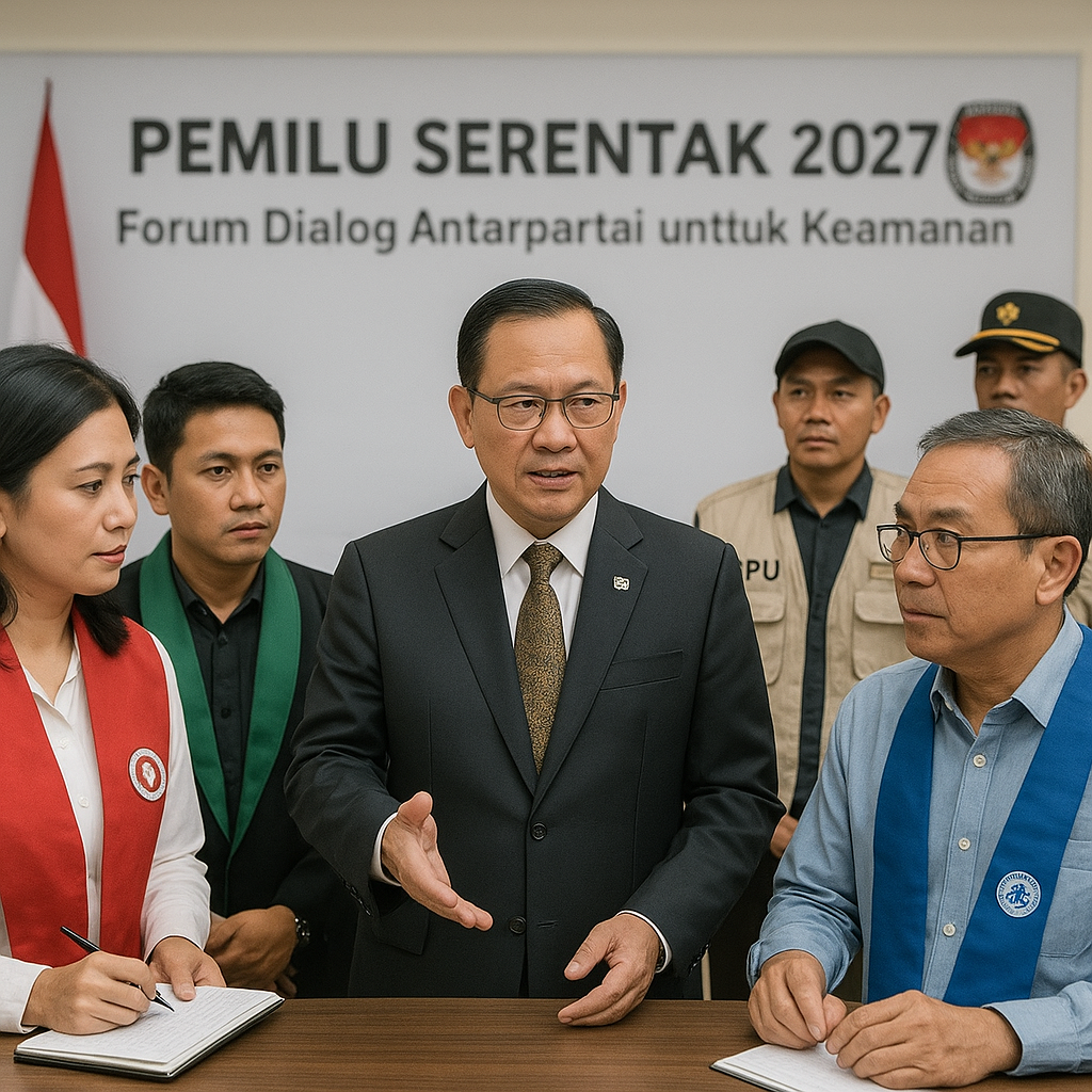 Mendagri Tinjau Pemilu Serentak 2027, Tekankan Pentingnya Dialog Antarpartai untuk Keamanan
