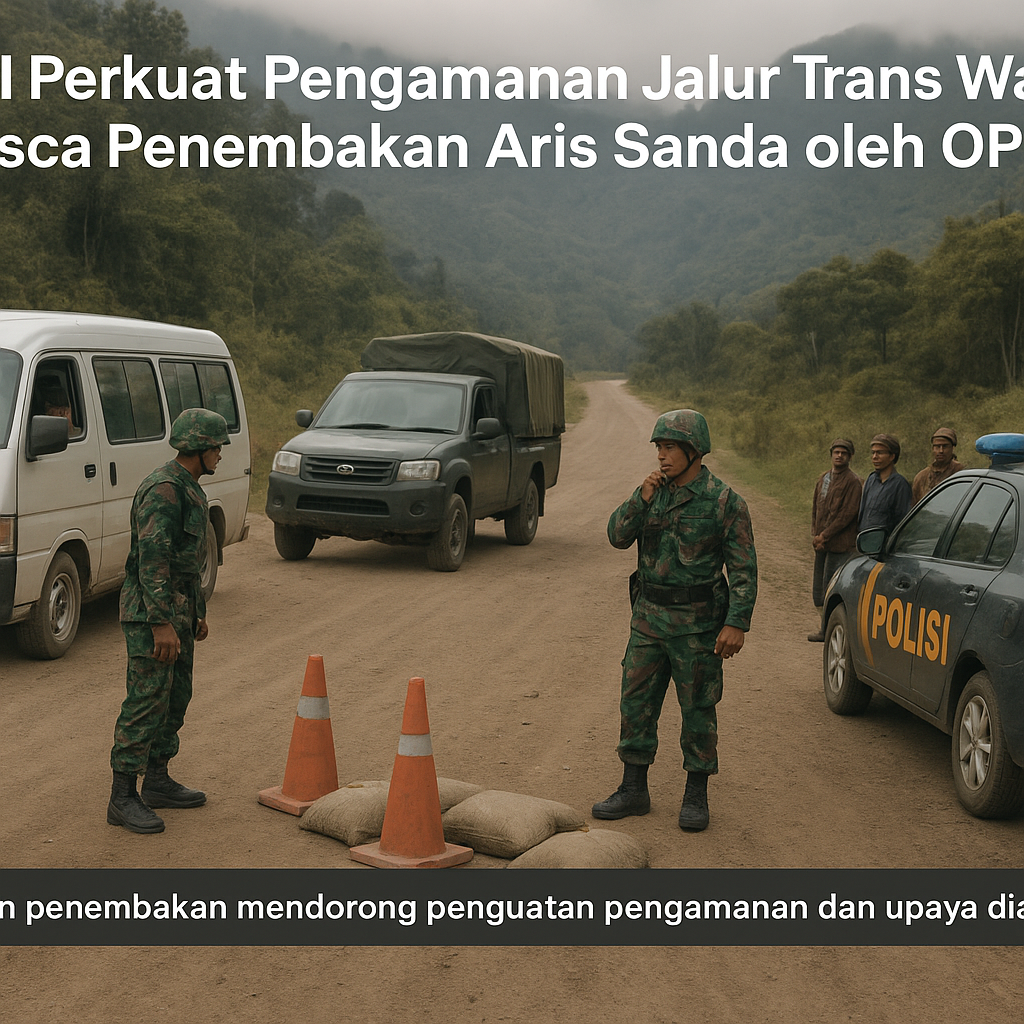 TNI Perkuat Pengamanan Jalur Trans Wamena Pasca Penembakan Aris Sanda oleh OPM
