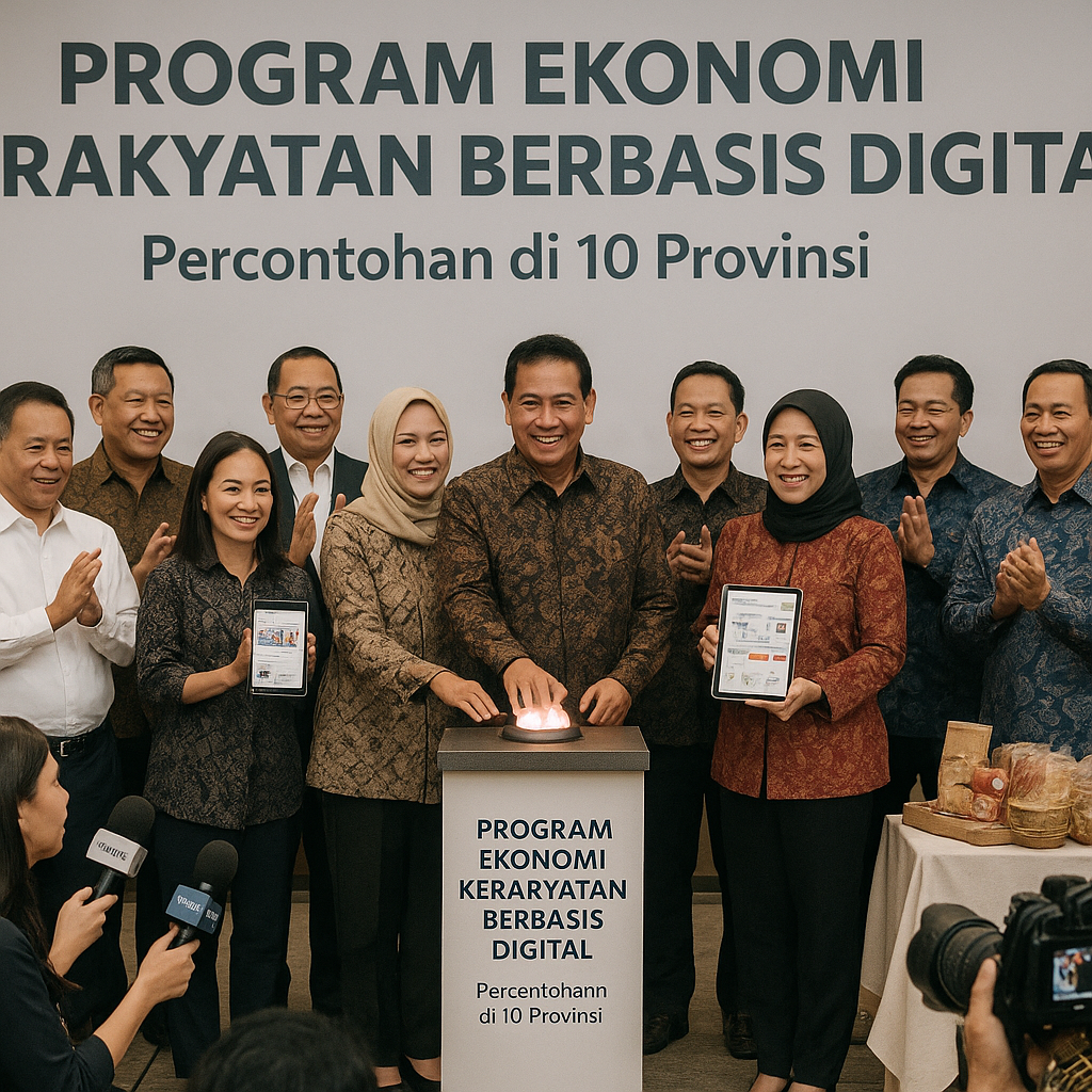 Program Ekonomi Kerakyatan Berbasis Digital Mulai Terapkan di 10 Provinsi
