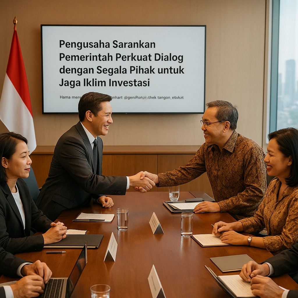 Pengusaha Sarankan Pemerintah Perkuat Dialog dengan Segala Pihak untuk Jaga Iklim Investasi