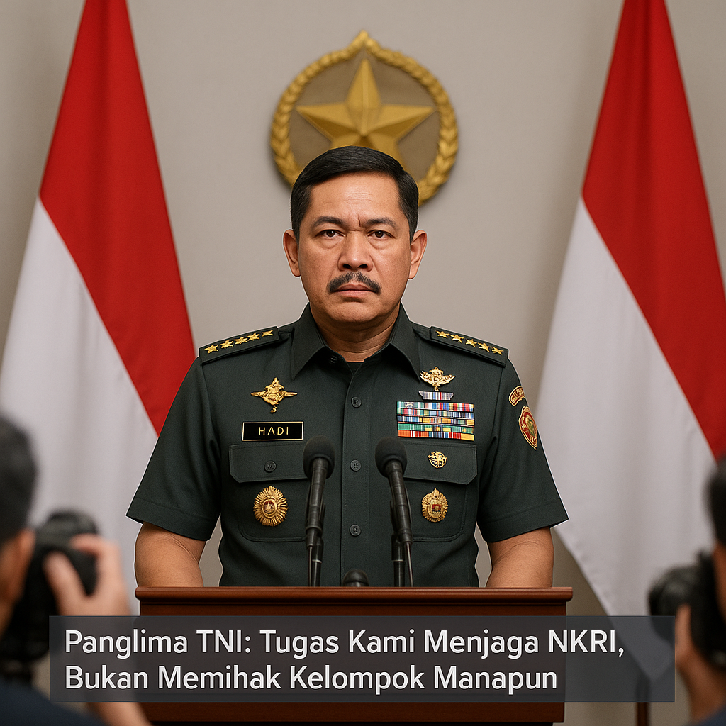 Panglima TNI: Tugas Kami Menjaga NKRI, Bukan Memihak Kelompok Manapun
