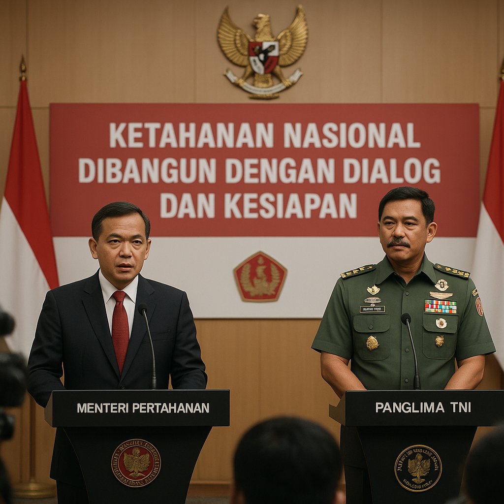 Menteri Pertahanan dan Panglima TNI: Ketahanan Nasional Dibangun dengan Dialog dan Kesiapan