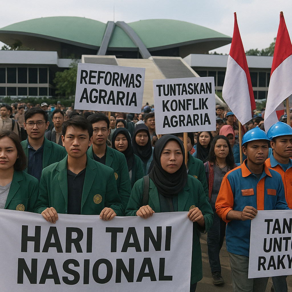 Mahasiswa dan Buruh Demo Hari Tani, Tuntaskan Konflik Agraria