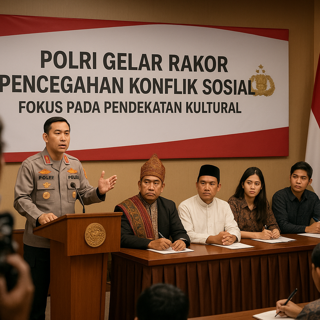 Polri Gelar Rakor Pencegahan Konflik Sosial, Fokus pada Pendekatan Kultural
