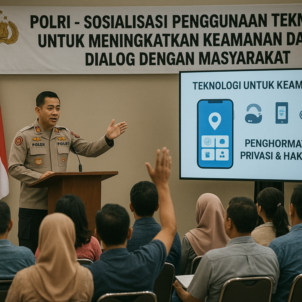 Polri Gelar Sosialisasi Penggunaan Teknologi untuk Meningkatkan Keamanan dan Dialog dengan Masyarakat