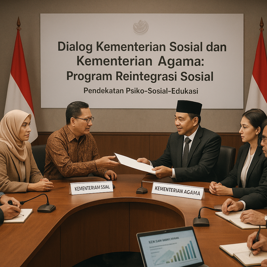 Kementerian Sosial dan Kementerian Agama Berdialog tentang Program Reintegrasi Sosial bagi Mantan Anggota Kelompok Radikal