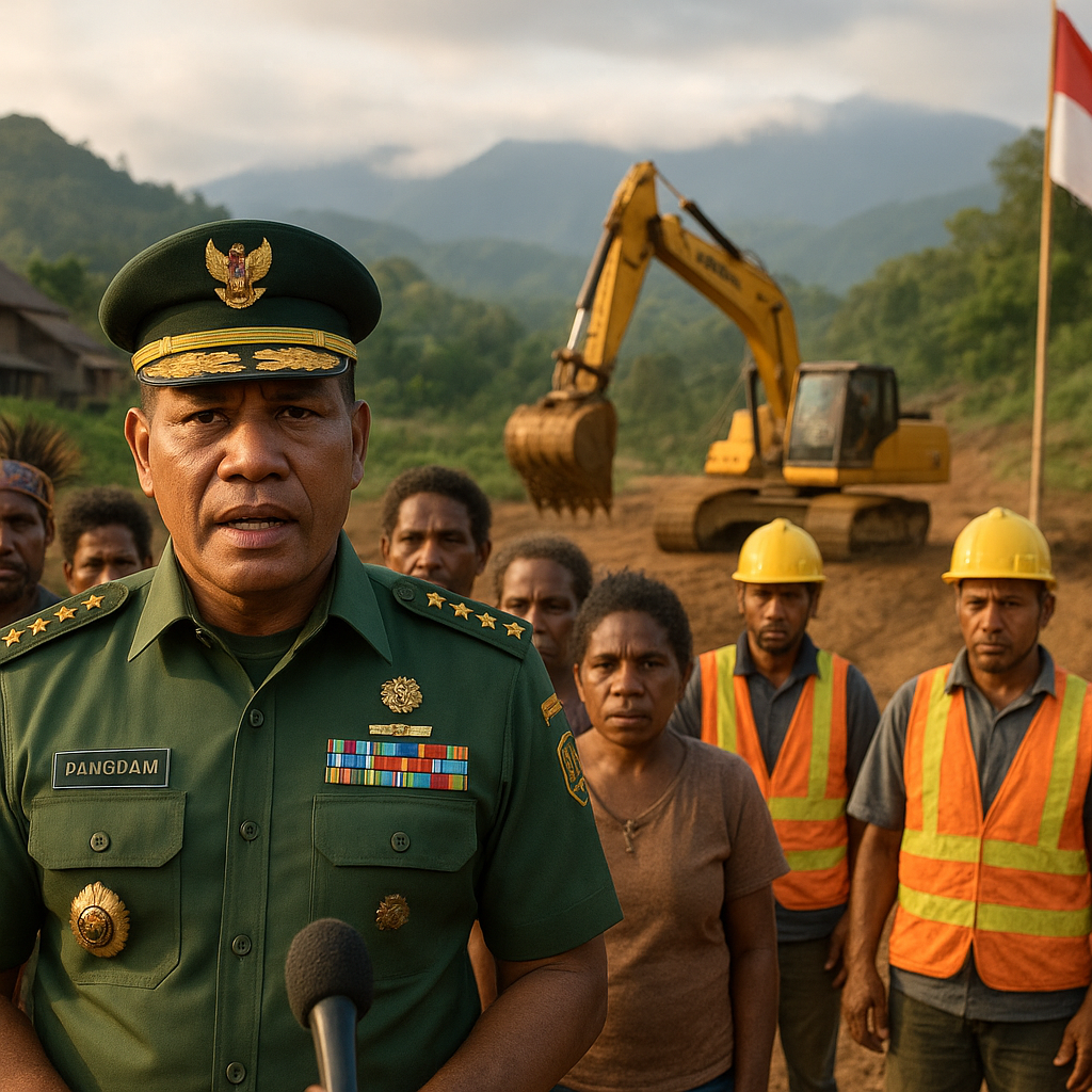 Pangdam Cenderawasih: Pembangunan Infrastruktur Papua Bagian dari Upaya Damai