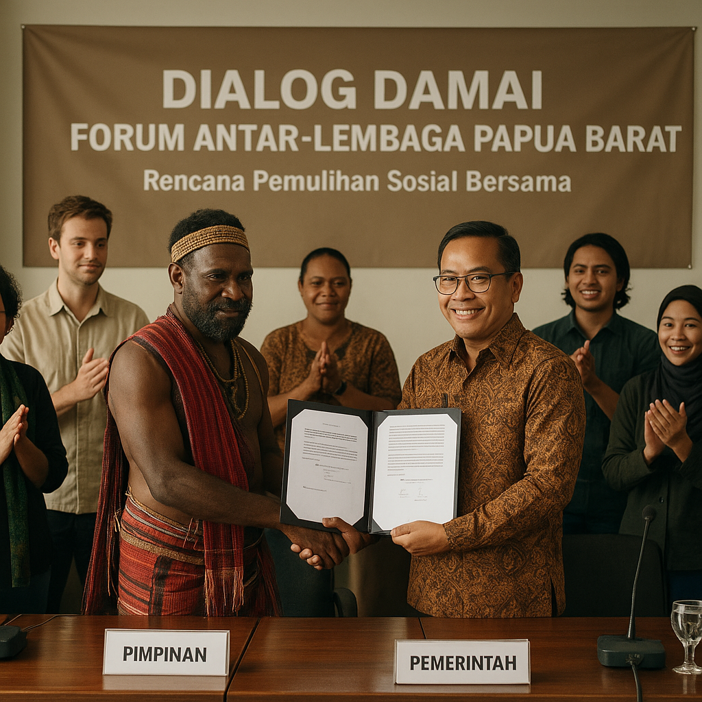 Forum Antar-Lembaga di Papua Barat Menyelenggarakan Dialog Damai, Menyepakati Rencana Pemulihan Sosial Bersama