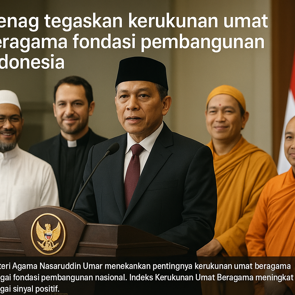 Menag tegaskan kerukunan umat beragama fondasi pembangunan Indonesia