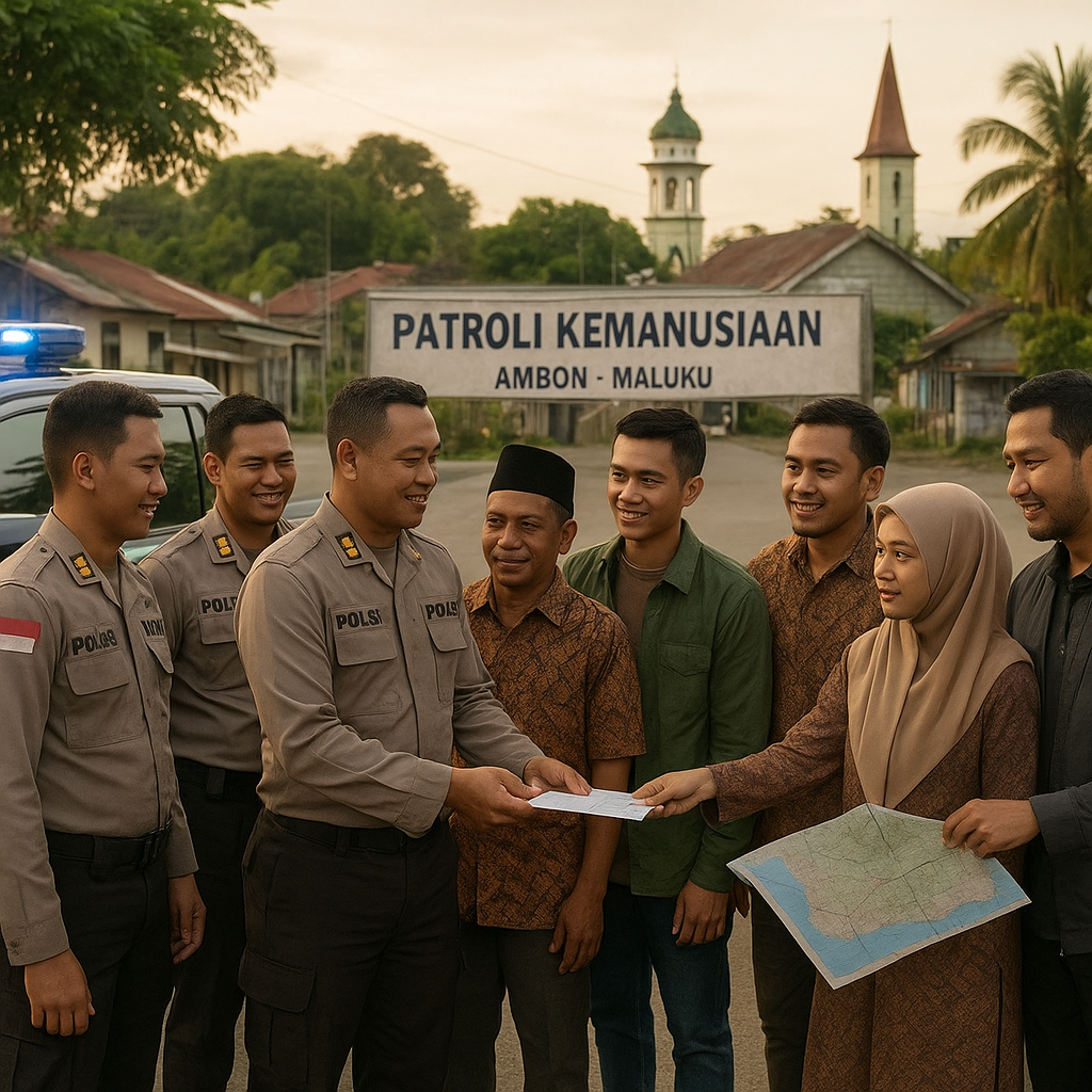 Kepolisian dan Tokoh Pemuda Gelar Patroli Kemanusiaan di Maluku
